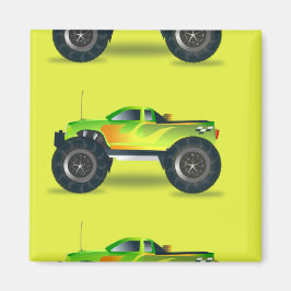 Imã Caminhão monstro no verde limão