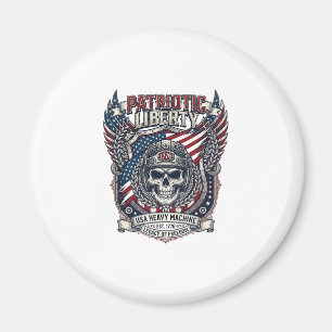 Imã Caminhão Monstro Patriótico 1776 Crânio Off Road C
