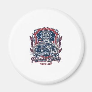 Imã Caminhão Monstro Patriótico 1776 Crânio Off Road P
