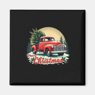 Imã Caminhão Vermelho Pickup Merry Árvore de Natal Hol