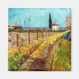 Imã Caminho através de um campo com Willows Van Gogh