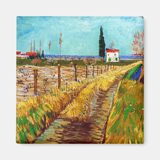 Imã Caminho através de um campo com Willows Van Gogh (Frente)