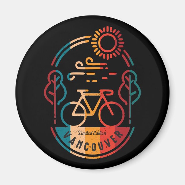 Imã Caminho de bicicleta de Vancouver. (Frente)