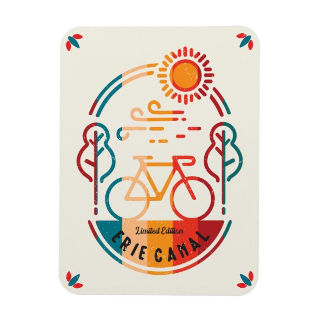 Ímã Caminho de bicicleta do Canal Erie. (Vertical)