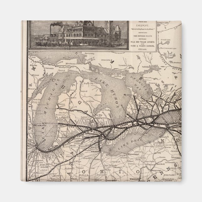 Imã Caminho de ferro de Chicago e Grand Trunk (Frente)