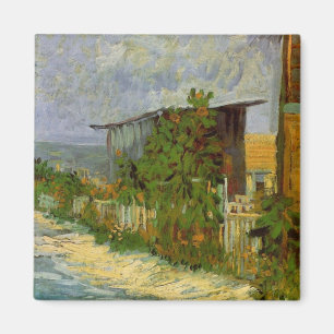Imã Caminho de Montmartre e Girassóis por Vincent van 