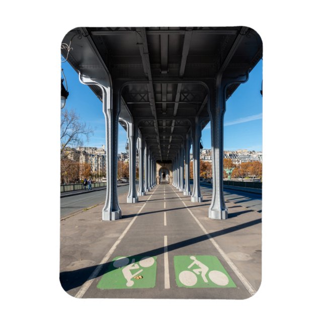Ímã Caminho do Ciclo no Ponto Bir-Hakeim - Paris, Fran (Vertical)