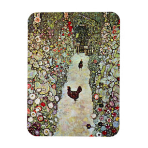 Ímã Caminho do Jardim com Galinhas, Gustav Klimt, Art