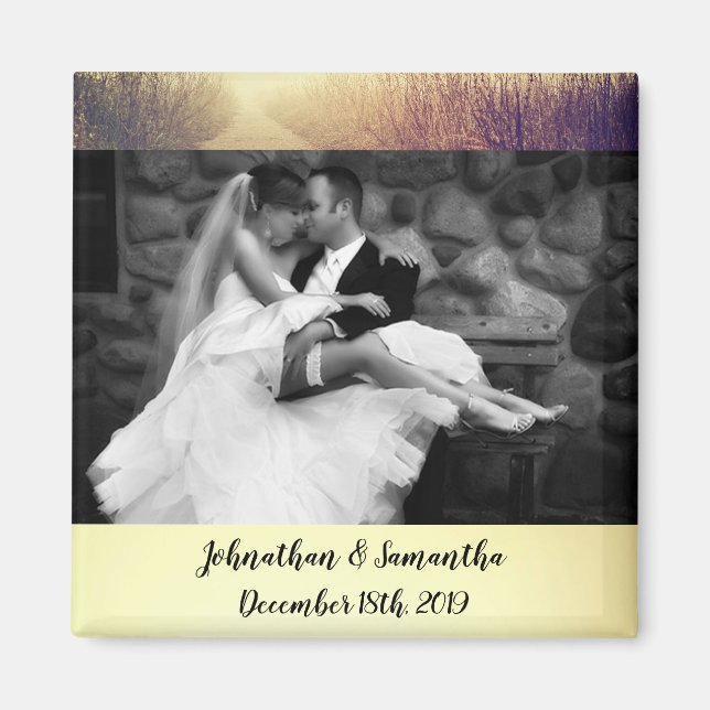 Imã Caminho do Sunrise do Magnet Fotográfico Personali (Frente)