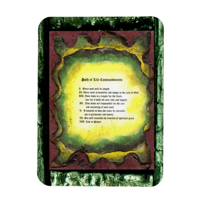 Ímã Caminho dos Mandamentos de Vida (Vertical)