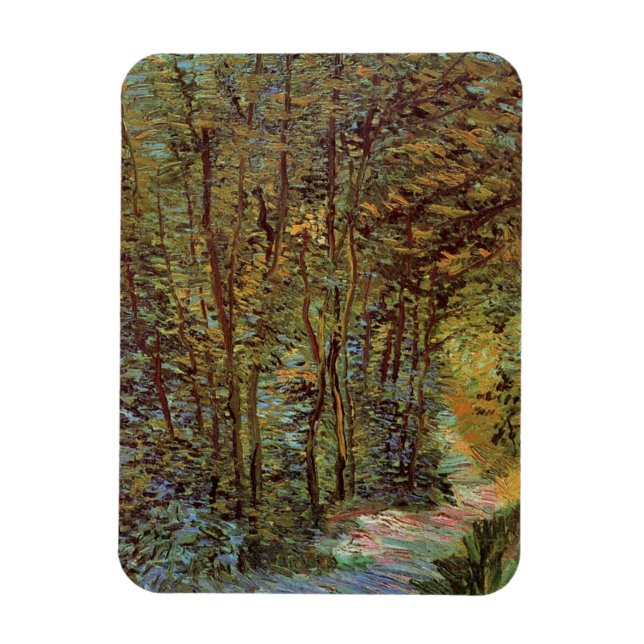 Ímã Caminho na floresta por Vincent van Gogh (Vertical)