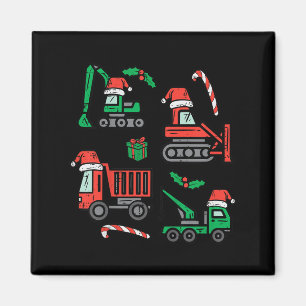 Imã Caminhões de Construção de Natal para Crianças Cam