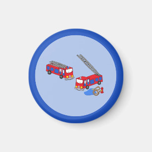 Imã Caminhões de Fogo Vermelho de Bombeiro