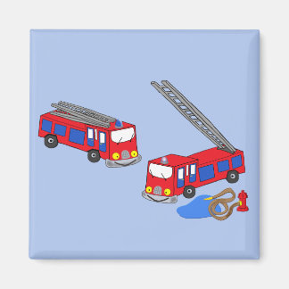 Imã Caminhões de Fogo Vermelho de Bombeiro