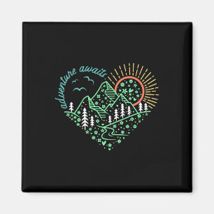 Imã Camisa Aventura Espera Explorar Mais Natureza Cami