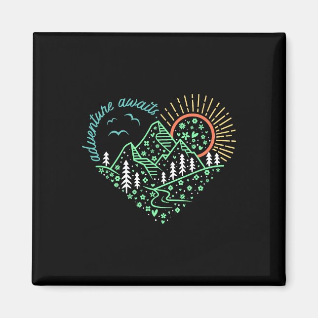 Imã Camisa Aventura Espera Explorar Mais Natureza Cami (Frente)