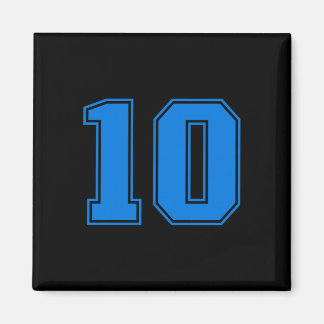 Imã Camisa azul do time esportivo número #10 tri-blend
