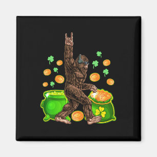 Imã Camisa Bigfoot Feliz Dia de São Patrício Verde Div