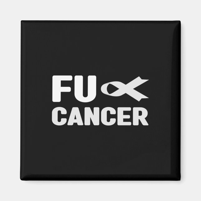 Imã Camisa Cancer Fu T - Fita Branca, Cancer Pulmonar  (Frente)