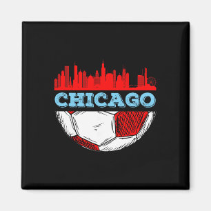 Imã Camisa Chicago Skyline Camiseta de Futebol Chicago