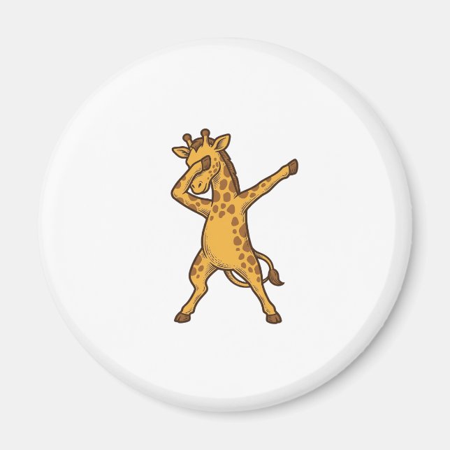 Imã Camisa com Desenho de Girafa Dabbing com Estampa V (Frente)