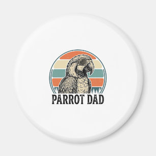 Imã Camisa com Desenho de Gravura de Papagaio Pai Pôr
