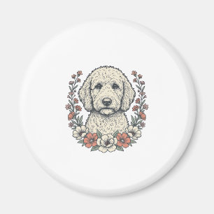 Imã Camisa com desenho de retrato de cachorro encaraco