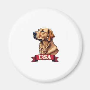 Imã Camisa com Gravação de Cachorro Golden Retriever V