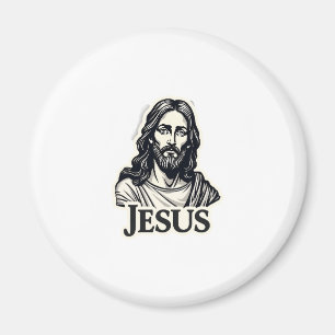Imã Camisa com Gravura Vintage do Nome Sagrado de Jesu