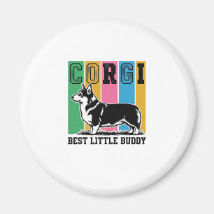 Imã Camisa Corgi Love Gravura Vintage Silhueta de Cach