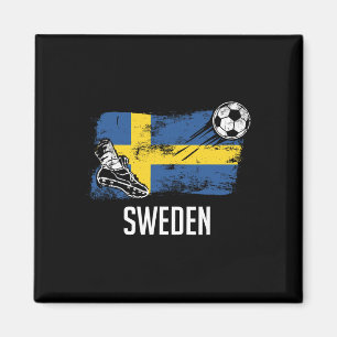 Imã Camisa da bandeira da Suécia Time de futebol sueco