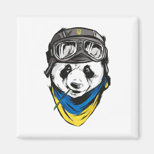 Imã Camisa da Bandeira Ucraniana Panda Ucrânia Souveni