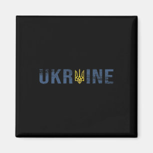 Imã Camisa da Ucrânia Tryzub Tridente Emblema Militar