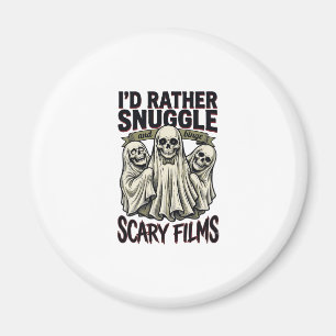 Imã Camisa de Abraço de Terror Filme Noturno de Crânio