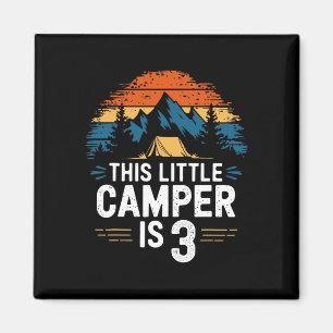 Imã Camisa de acampamento de 3º aniversário para crian
