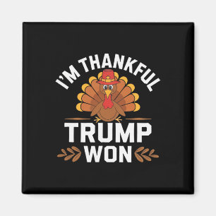 Imã Camisa de Ação de Graças Trump Estou Grato Trump G