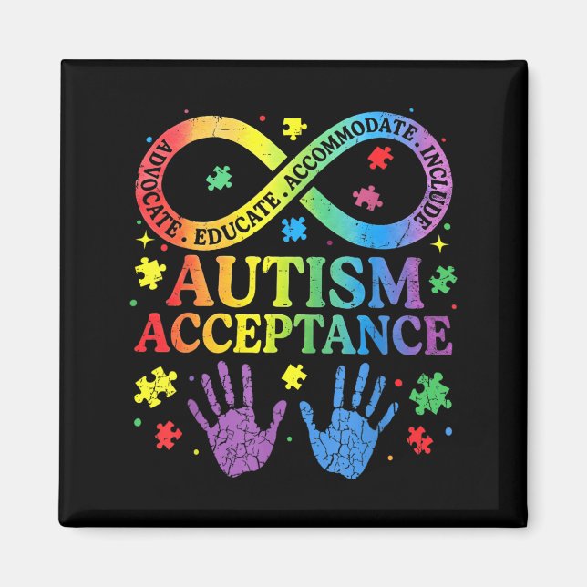 Imã Camisa de Aceitação Conscientização do Autismo Sím (Frente)