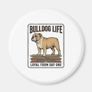 Imã Camisa de Amante de Bulldog Arte de Cachorro Grava