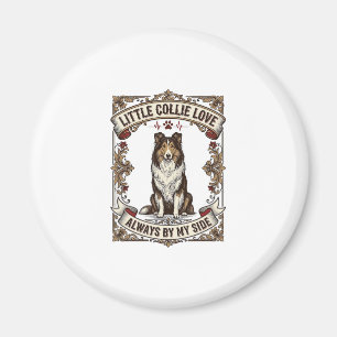Imã Camisa de Amante de Cão Collie com Citação de Enta