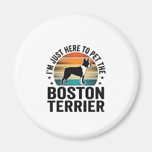 Imã Camisa de Amante de Pet Vintage Boston Terrier Des