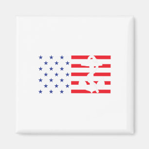 Imã Camisa de âncora da bandeira americana Patriótica