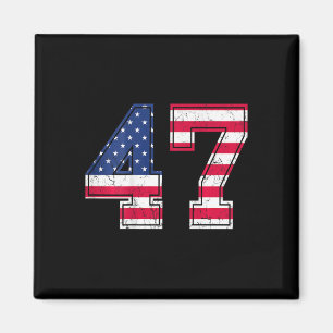 Imã Camisa de Aniversário 47 Bandeira EUA Jersey de Ti