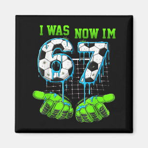 Imã Camisa de Aniversário de 7 Anos Era 6 Agora Eu Ten