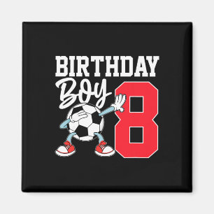 Imã Camisa de Aniversário de 8 Anos Para Meninos Futeb