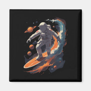 Imã Camisa de Astronauta Surfista Espaço Exterior Galá