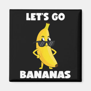 Imã Camisa de bananas engraçadas cute banana engraçado