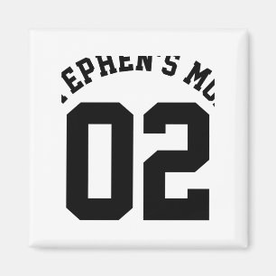 Imã Camisa de Baseball Personalizada com Nome da Crian
