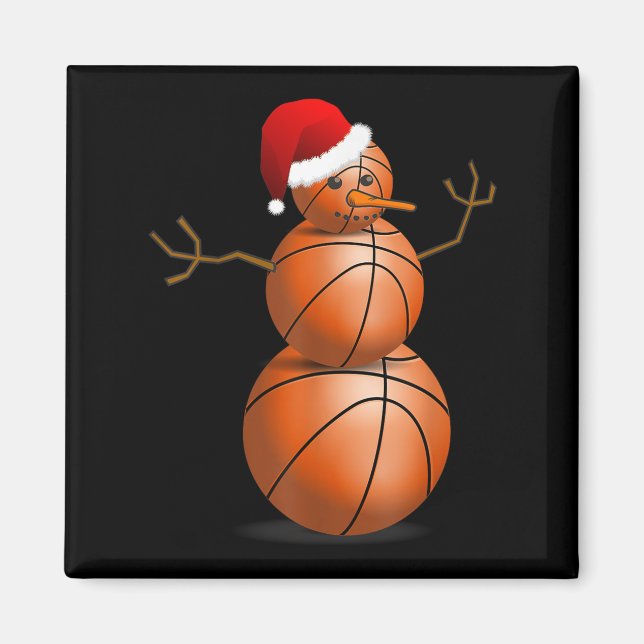 Imã Camisa de Basquete de Natal - Neve de Basquete (Frente)