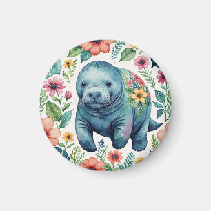 Imã Camisa de bebê Manatee