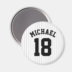 Imã Camisa de Beisebol com Nome e Número Personalizado